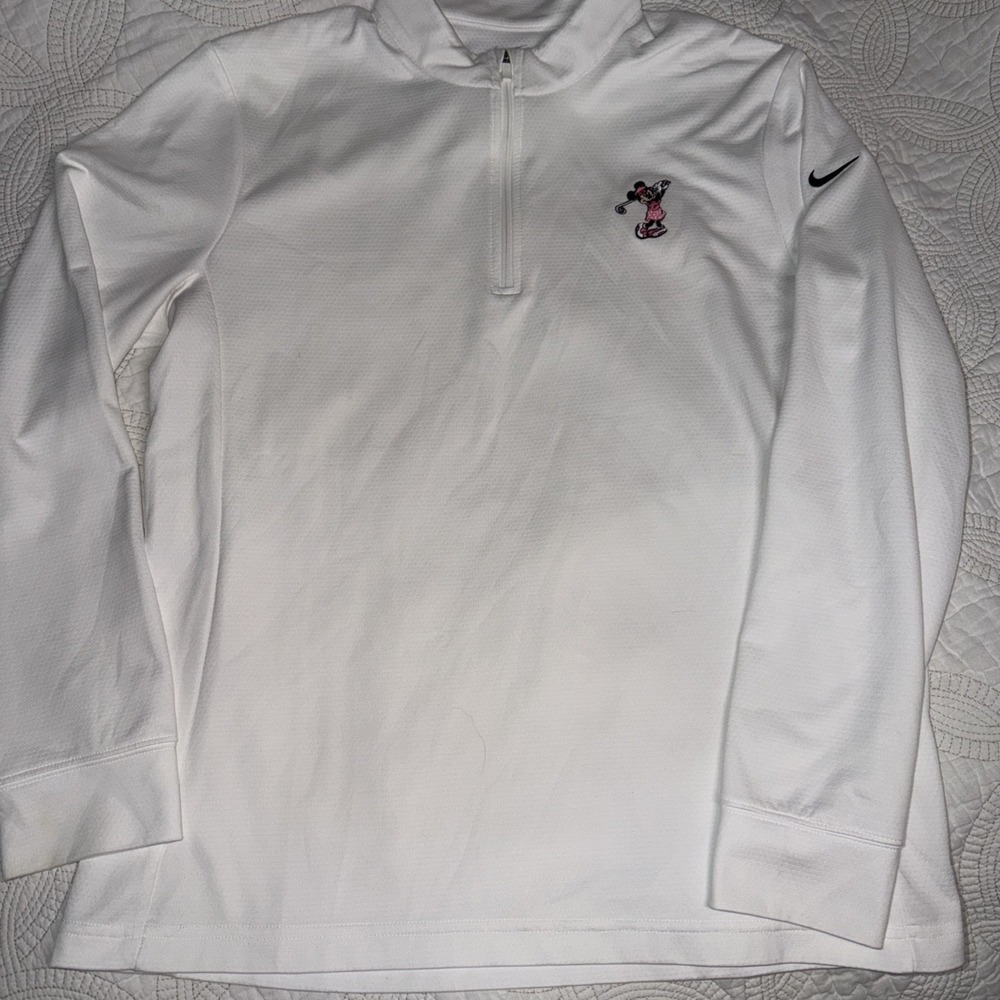 Disney's Minnie Mouse Nike Golf Dri-Fit Tour Performance 1/4 Zip Women's Size L